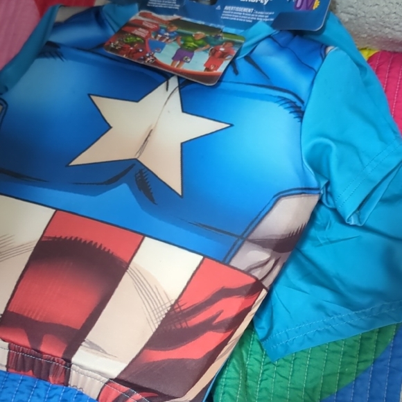 Swimways Star Swim Trunks for Kids - Blue and Red - Picture 1 of 9